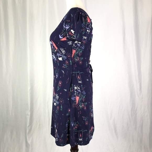 Modcloth sheath dress gnomes mushrooms cottagecore bustier back pockets! XXS - Picture 8 of 12